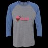 Unisex Triblend Three-Quarter Raglan T-Shirt Thumbnail