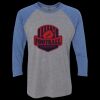 Unisex Triblend Three-Quarter Raglan T-Shirt Thumbnail