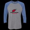 Unisex Triblend Three-Quarter Raglan T-Shirt Thumbnail