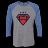 Unisex Triblend Three-Quarter Raglan T-Shirt Thumbnail