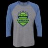 Unisex Triblend Three-Quarter Raglan T-Shirt Thumbnail