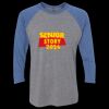 Unisex Triblend Three-Quarter Raglan T-Shirt Thumbnail