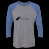 Unisex Triblend Three-Quarter Raglan T-Shirt Thumbnail