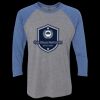Unisex Triblend Three-Quarter Raglan T-Shirt Thumbnail