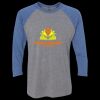 Unisex Triblend Three-Quarter Raglan T-Shirt Thumbnail