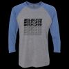 Unisex Triblend Three-Quarter Raglan T-Shirt Thumbnail