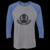 Unisex Triblend Three-Quarter Raglan T-Shirt Thumbnail