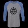 Unisex Triblend Three-Quarter Raglan T-Shirt Thumbnail