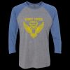 Unisex Triblend Three-Quarter Raglan T-Shirt Thumbnail
