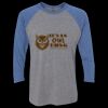 Unisex Triblend Three-Quarter Raglan T-Shirt Thumbnail