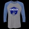 Unisex Triblend Three-Quarter Raglan T-Shirt Thumbnail