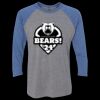 Unisex Triblend Three-Quarter Raglan T-Shirt Thumbnail
