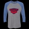 Unisex Triblend Three-Quarter Raglan T-Shirt Thumbnail