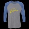 Unisex Triblend Three-Quarter Raglan T-Shirt Thumbnail