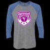Unisex Triblend Three-Quarter Raglan T-Shirt Thumbnail