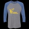 Unisex Triblend Three-Quarter Raglan T-Shirt Thumbnail