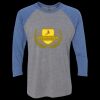 Unisex Triblend Three-Quarter Raglan T-Shirt Thumbnail