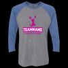 Unisex Triblend Three-Quarter Raglan T-Shirt Thumbnail