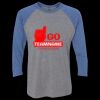 Unisex Triblend Three-Quarter Raglan T-Shirt Thumbnail