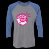Unisex Triblend Three-Quarter Raglan T-Shirt Thumbnail