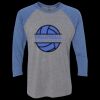 Unisex Triblend Three-Quarter Raglan T-Shirt Thumbnail