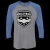 Unisex Triblend Three-Quarter Raglan T-Shirt Thumbnail