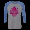Unisex Triblend Three-Quarter Raglan T-Shirt Thumbnail