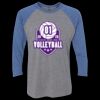 Unisex Triblend Three-Quarter Raglan T-Shirt Thumbnail