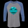 Unisex Triblend Three-Quarter Raglan T-Shirt Thumbnail
