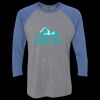 Unisex Triblend Three-Quarter Raglan T-Shirt Thumbnail