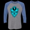 Unisex Triblend Three-Quarter Raglan T-Shirt Thumbnail