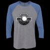 Unisex Triblend Three-Quarter Raglan T-Shirt Thumbnail