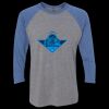 Unisex Triblend Three-Quarter Raglan T-Shirt Thumbnail