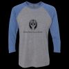 Unisex Triblend Three-Quarter Raglan T-Shirt Thumbnail