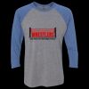 Unisex Triblend Three-Quarter Raglan T-Shirt Thumbnail