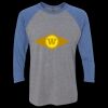 Unisex Triblend Three-Quarter Raglan T-Shirt Thumbnail