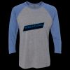 Unisex Triblend Three-Quarter Raglan T-Shirt Thumbnail