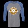 Unisex Triblend Three-Quarter Raglan T-Shirt Thumbnail