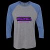 Unisex Triblend Three-Quarter Raglan T-Shirt Thumbnail