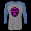 Unisex Triblend Three-Quarter Raglan T-Shirt Thumbnail