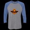 Unisex Triblend Three-Quarter Raglan T-Shirt Thumbnail