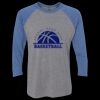 Unisex Triblend Three-Quarter Raglan T-Shirt Thumbnail