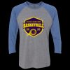 Unisex Triblend Three-Quarter Raglan T-Shirt Thumbnail