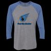 Unisex Triblend Three-Quarter Raglan T-Shirt Thumbnail