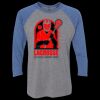 Unisex Triblend Three-Quarter Raglan T-Shirt Thumbnail