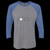 Unisex Triblend Three-Quarter Raglan T-Shirt Thumbnail