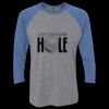 Unisex Triblend Three-Quarter Raglan T-Shirt Thumbnail