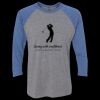 Unisex Triblend Three-Quarter Raglan T-Shirt Thumbnail
