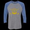 Unisex Triblend Three-Quarter Raglan T-Shirt Thumbnail