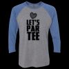 Unisex Triblend Three-Quarter Raglan T-Shirt Thumbnail